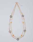 White House Black Market Mixed-stone Multi-row Necklace