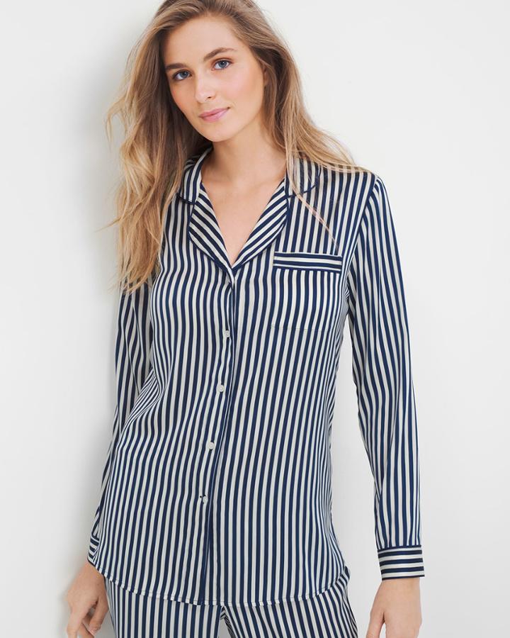 White House Black Market Women's Striped Pajama Tunic
