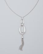 White House Black Market Chain-tassel Oversized-link Pendant Necklace