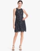 White House Black Market Women's Vince Camuto Sleeveless Lace Fit-and-flare Dress