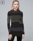 White House Black Market Petite Metallic-colorblock Sweater Tunic