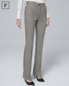 White House Black Market Women's Petite Houndstooth Suiting Slim Pants