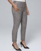 White House Black Market Women's Curvy-fit Textured Suiting Slim Ankle Pants