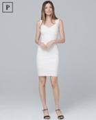White House Black Market Petite Tiered White Instantly Slimming Dress