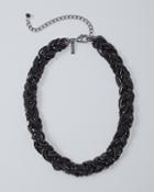 White House Black Market Women's Short Braided Bead Necklace