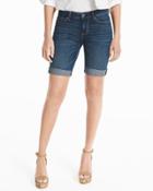 White House Black Market Women's 9-inch Bermuda Jean Shorts