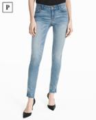 White House Black Market Women's Petite Embellished Skimmer Jeans
