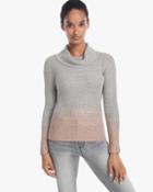 White House Black Market Ombre Cowl Neck Pullover Sweater