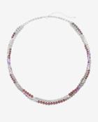 White House Black Market Women's Beaded Metal Double-strand Necklace