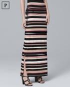 White House Black Market Petite Convertible Stripe Maxi Skirt