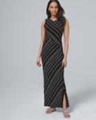 White House Black Market Women's Polished Knit Stripe Maxi Dress