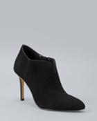 White House Black Market Women's Suede Notch-front Booties