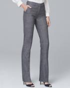 White House Black Market Women's Textured Suiting Slim Flare Pants