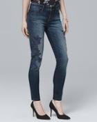 White House Black Market Lace-applique Skinny Ankle Jeans