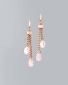 White House Black Market Women's Freshwater Pearl & Rose Quartz Linear Earrings