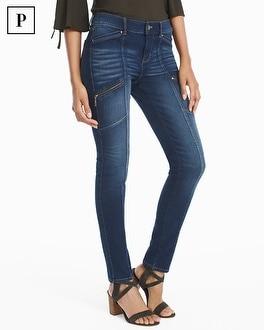 White House Black Market Petite Mid-rise Skinny Ankle Utility Jeans