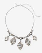 White House Black Market Women's Silvertone Diamond-shape Statement Necklace