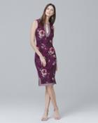 White House Black Market Reversible Floral Knit Sheath Dress