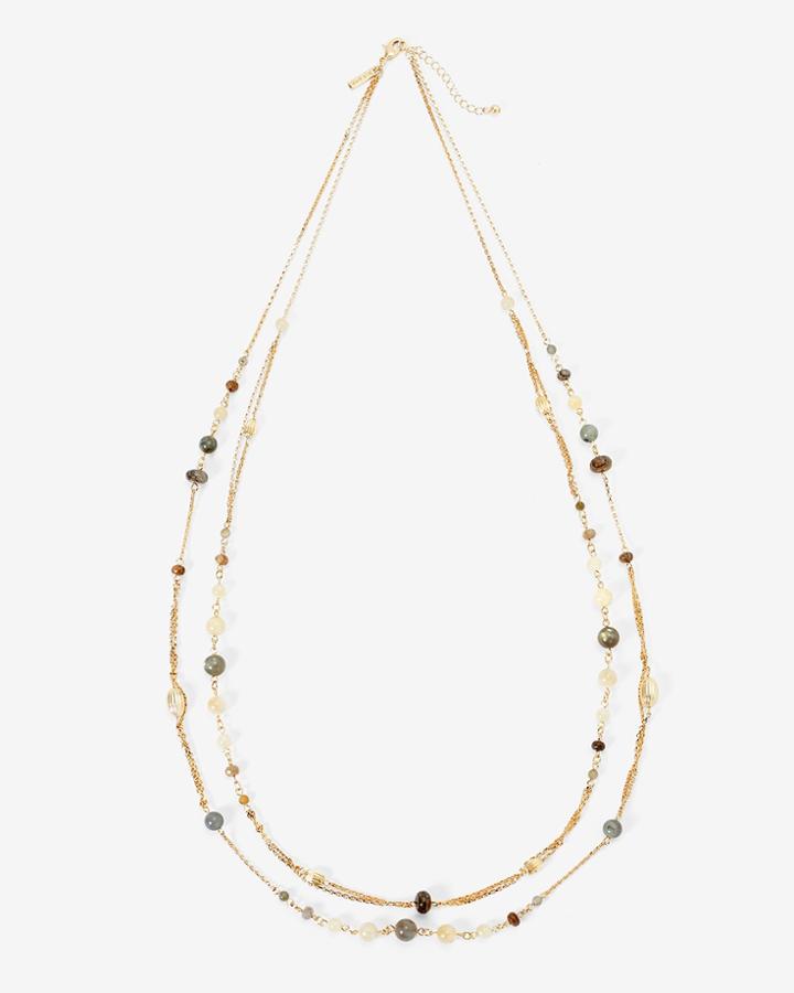 White House Black Market Women's Semi-precious Double Strand Necklace