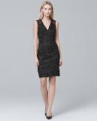 White House Black Market 3d-applique Black Lace Sheath Dress