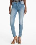 White House Black Market Women's Snap Hem Skimmer Jeans
