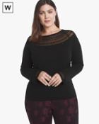 White House Black Market Women's Plus Embellished Sweater