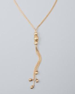 White House Black Market Bead-tassel Pendant Necklace