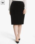 White House Black Market Women's Plus Velvet Pencil Skirt