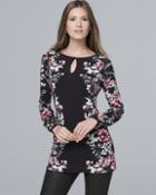 White House Black Market Women's Floral-print Tunic