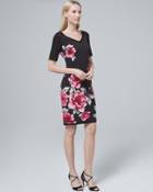 White House Black Market Reversible Floral/graphic-print Sheath Dress
