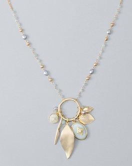 White House Black Market Amazonite Bead Charm Pendant Necklace