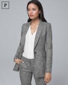 White House Black Market Women's Petite Textured Long-line Blazer Jacket