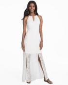 White House Black Market Sleeveless White Lace Maxi Dress