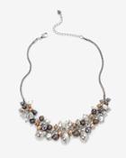 White House Black Market Women's Single Row Metallic Beaded Necklace