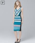 White House Black Market Petite Chevron-stripe Knit Sheath Dress