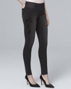 White House Black Market Classic-rise Embellished Skinny Ankle Jeans