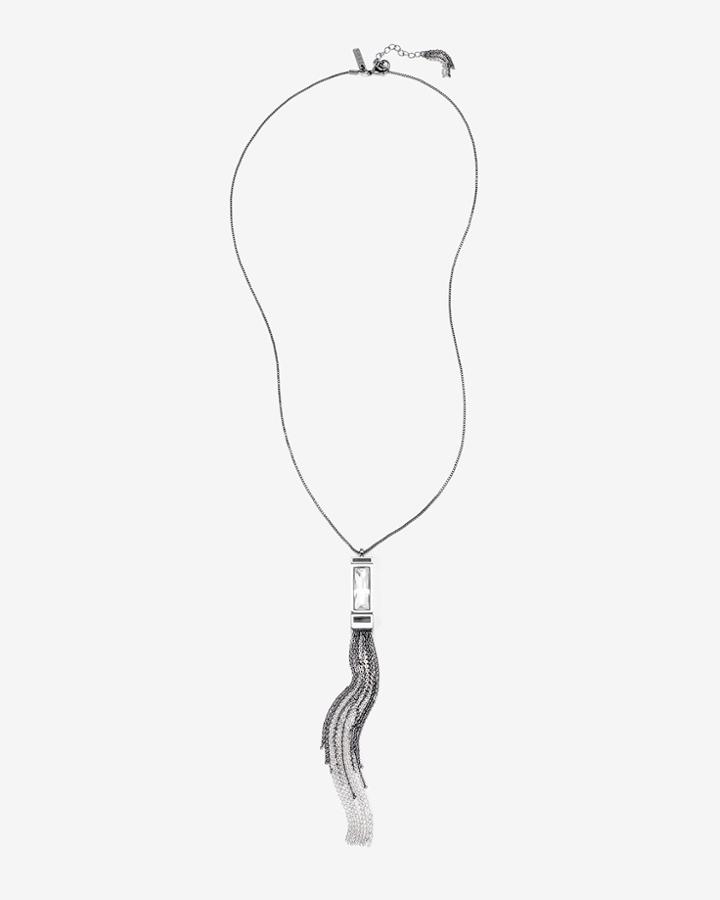 White House Black Market Women's Fringe Pendant Necklace With Crystals From Swarovski
