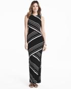 White House Black Market Women's Striped Knit Maxi Dress