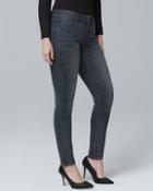 White House Black Market Curvy Fit Mid-rise Stud-detail Skinny Ankle Jeans