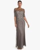 White House Black Market Adrianna Papell Ombre Sequin Gown