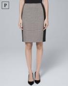 White House Black Market Women's Petite Houndstooth Suiting Pencil Skirt