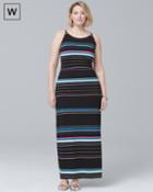 White House Black Market Women's Plus Striped Maxi Dress