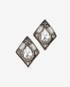 White House Black Market Women's Diamond-shape Teardrop Stud Earrings