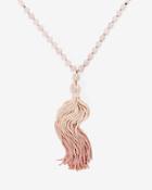 White House Black Market Women's Pink Ombr Tassel Pendant Necklace