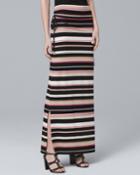 White House Black Market Women's Convertible Stripe Maxi Skirt