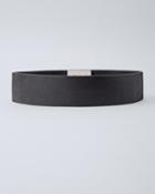 White House Black Market Women's Leather Micro-embossed Stretch Belt