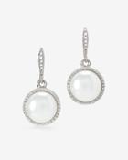 White House Black Market Women's Glass Pearl Drop Earrings