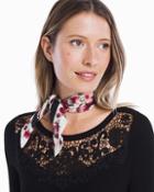 White House Black Market Living Beyond Breast Cancer Silk Butterfly Print Mini Scarf
