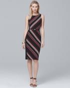 White House Black Market Sleeveless Stripe Knit Sheath Dress
