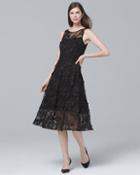 White House Black Market Black Lace Fit-and-flare Dress